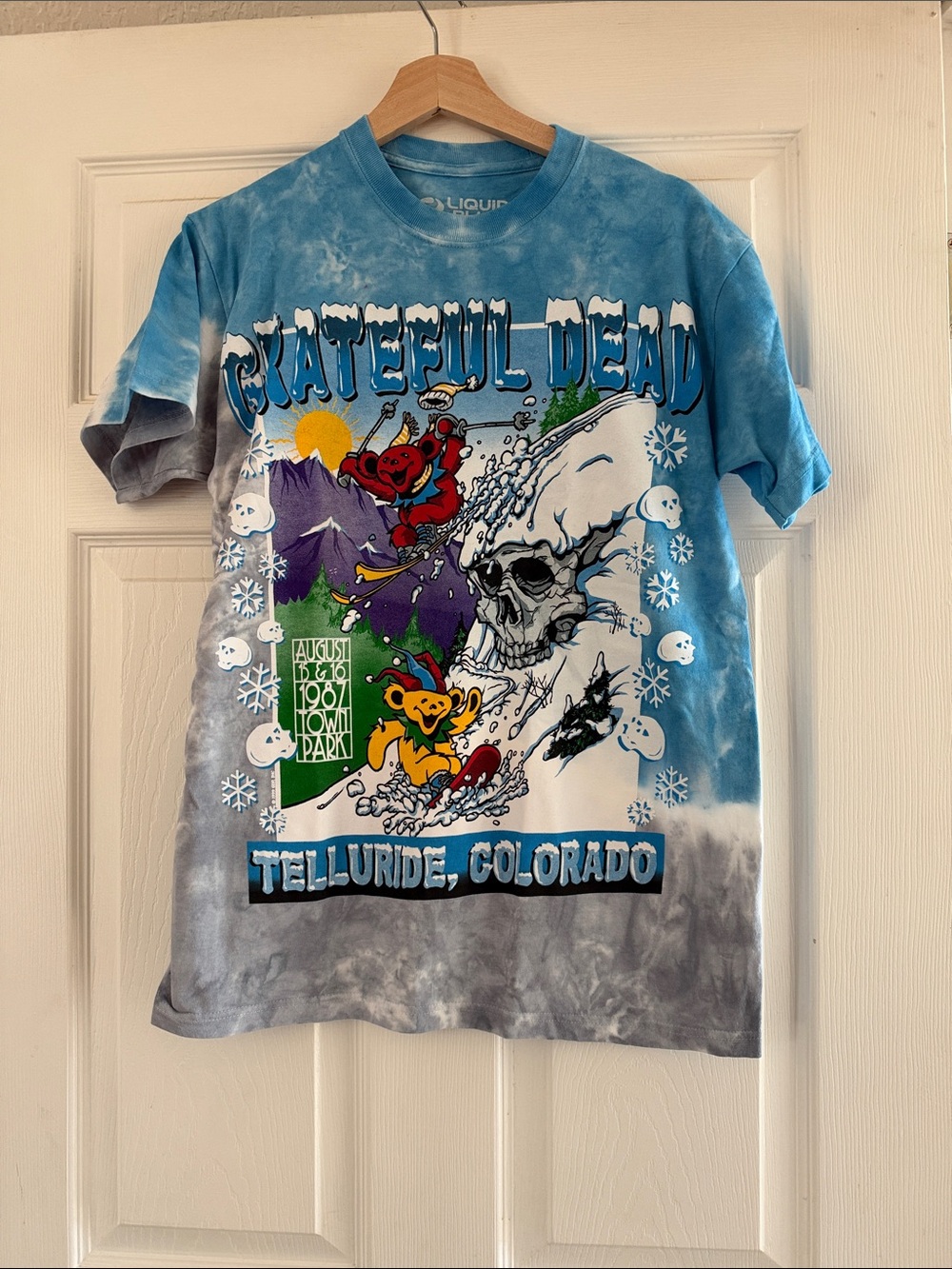 Grateful Dead Telluride Colorado Tie-Dye Mens Tee - Blue/Grey